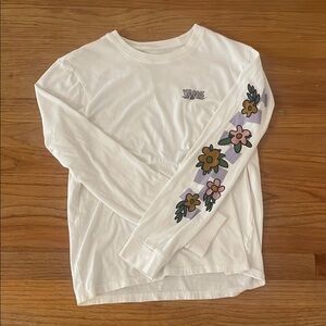 Vans Kids White Floral Long Sleeve Shirt